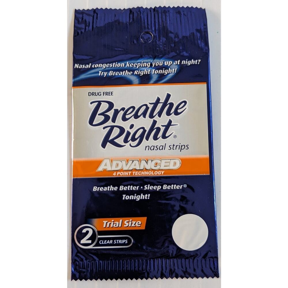 48 Breathe Right Advanced Nasal Strips Adult Nose Band Stop Snoring Breath NEW